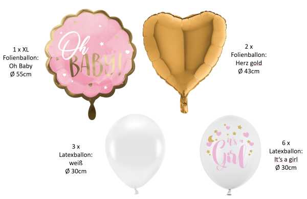 Geburt - SET - Mädchen: Oh Baby - 12 Stk.